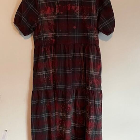 NWT R13 Bleached Plaid-Pattern Midi Dress - Large - Picture 8 of 16